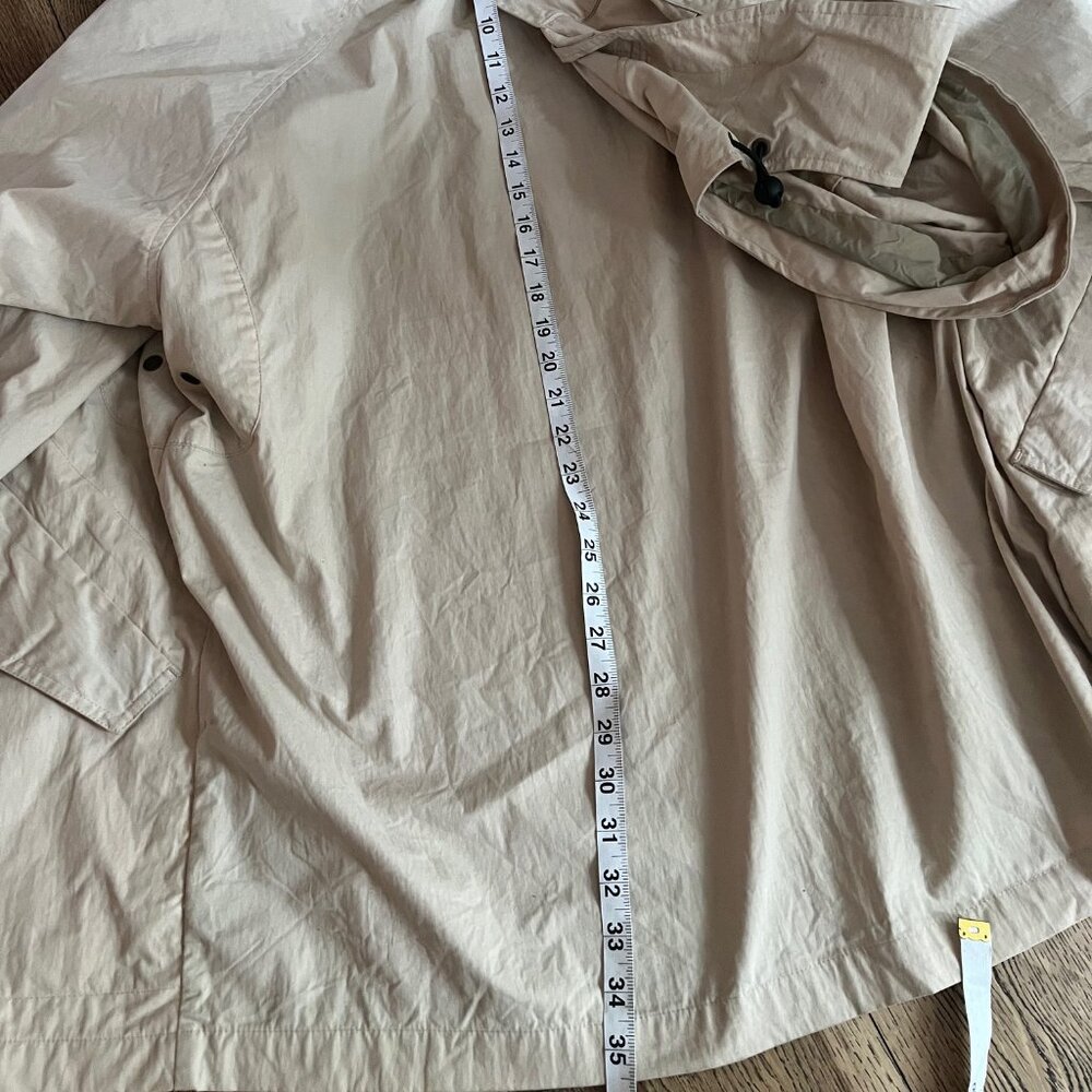 Timberland Weather Gear w/ hood  Zip Up Button Up Beige Collared Jacket  SZ M - Picture 7 of 11